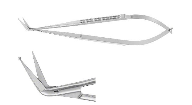 Мікроножиці гострі/тупі 60° загнуті 165 мм